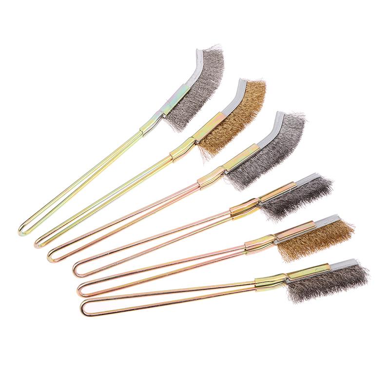 1Pcs Wire Brush Rust Cleaner Elbow Brush Stainless Steel Knife Brush Cleaning Tools Kitchen Grease Grime Cleaning Tool