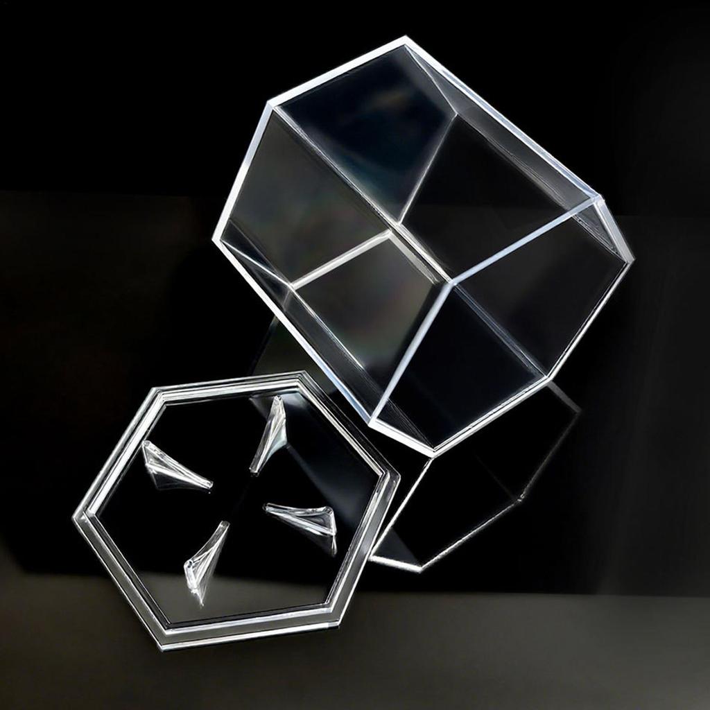Baseball Case Hexagonal Acrylic Autographed Ball Box Golf Ball Display Case for Bedroom Living Room Dorm Apartment Fireplace