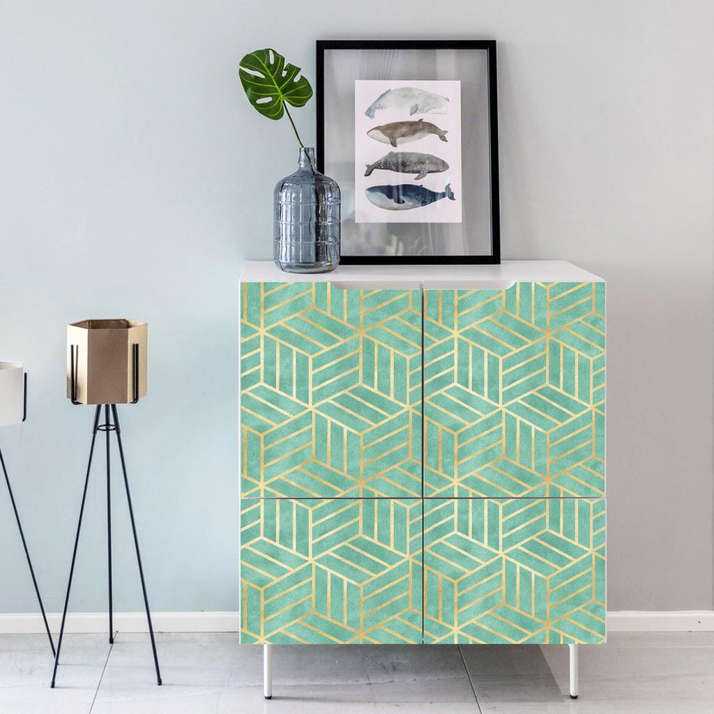 Gitter Kontaktpapier zum Abziehen und Aufkleben Schlafzimmer Geometrisch Selbstklebend Gestreifte Tapete für Badezimmerschrank