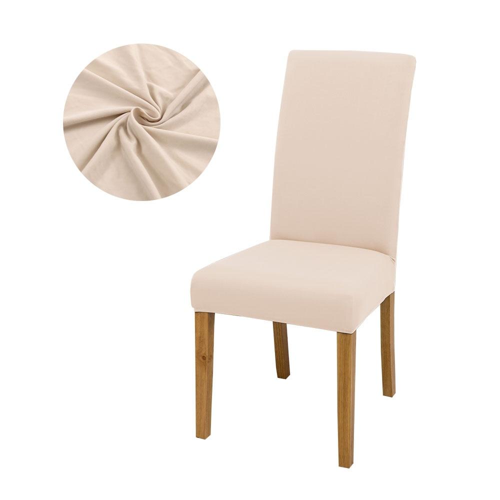 Solid Colors Chair Cover Dining Room Chair Seat Restaurant Weddings Banquet Hotel Elastic Flexible Stretch Spandex Chair Cover