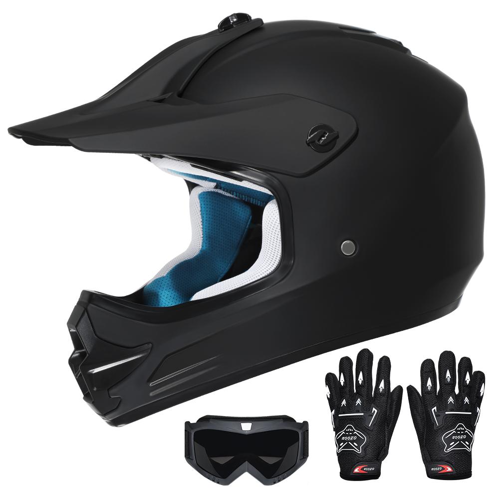 

Child Motocross Helmet Meets DOT Safety Standard Lightweight Kids Off-Road Motorcycle Helmets for Dirt Bikes ATVs Quads S матовый черный