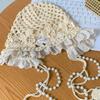 Bohemian Style Lace Beanies Hollow Out Knit Cap Crochet Flower Knitted Hat  Apparel Accessories