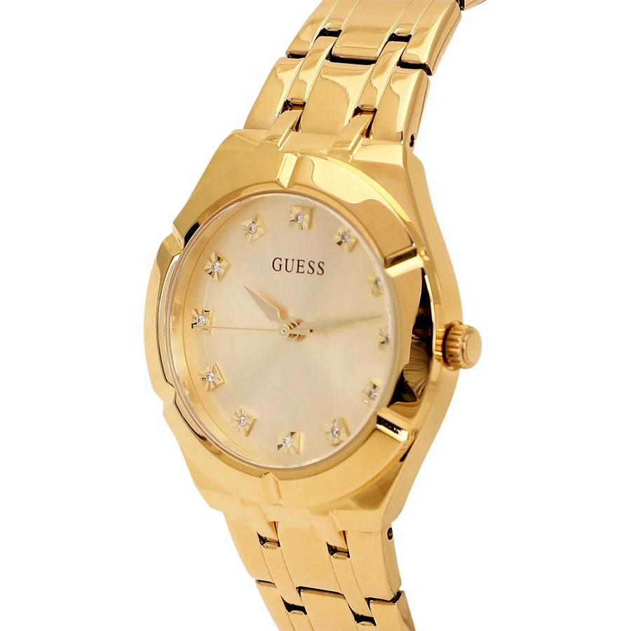 Guess Goldfarbenes Edelstahlarmband Damen Quarz Uhr - GW0114L2