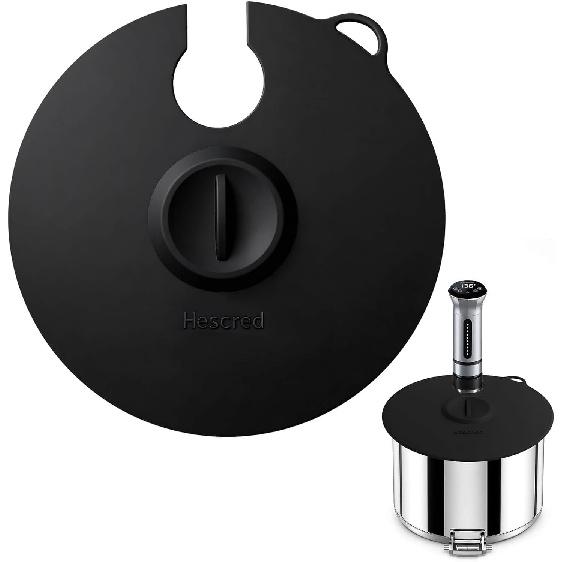 Sous Vide Precision Cooker Silicone Lids, Fits up to 11 pot, Compatible with Anova Culinary Sous Vide Precision Cookers, Prevent Water Evaporation чёрный