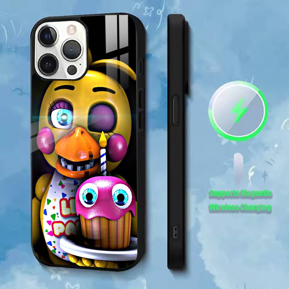 FNAF 5 Nights at Freddy's Handyhülle Für iPhone17,16,15,14,13,12,11 Plus,Pro Kompatibel mit magnetischer kabelloser Ladefunktion