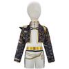 Kids Girls POP Singer Rumi Printing Party Cosplay Costume Children Super Star Stage Show Top Shorts Jacket Set Dress Up Halloween Outfit