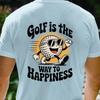 Vintage Golf Happiness T-Shirt: Retro Golfer Tee for Men & Women