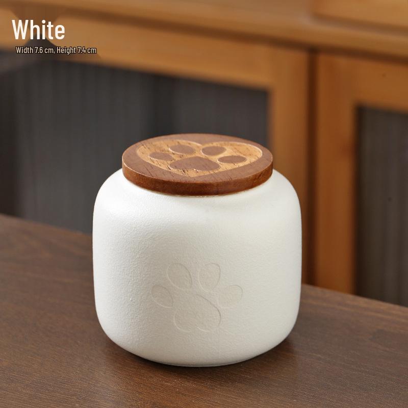 Customizable Ceramic Pet Urn: Sealed Storage Jar for Cats & Dogs