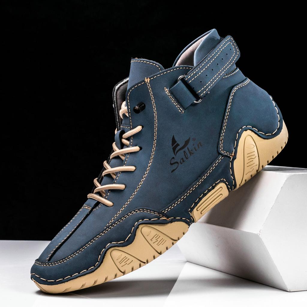 New 2025 Octopus Men's Shoes Popular High-top Martin Boots Autumn and Winter Men's Casual Short Boots