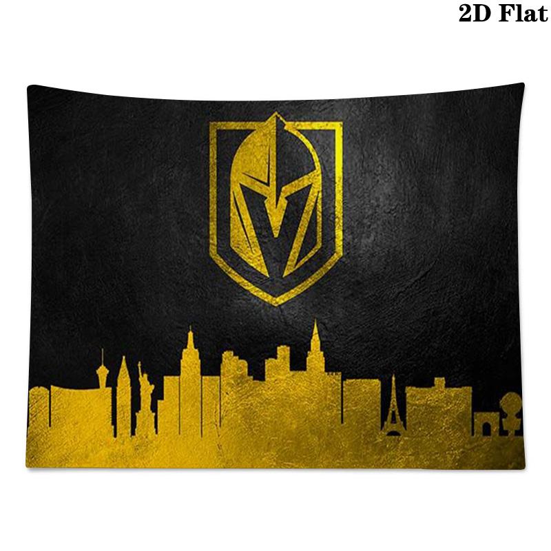 Vegas Golden Knights Wall Tapestry Aesthetic Wall Hanging Printed Fabric Blanket Decorative Tapestries for Bedroom Living Room Home Decor