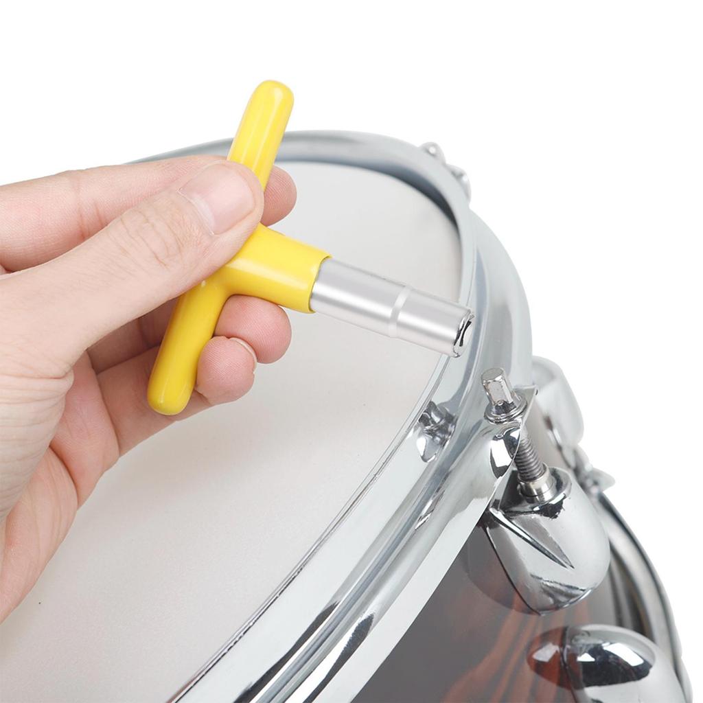 1pc Metal Drum Tuning Key T-type Tuner Solid Square Non-slip Protective Cover Accs for Drum Lovers