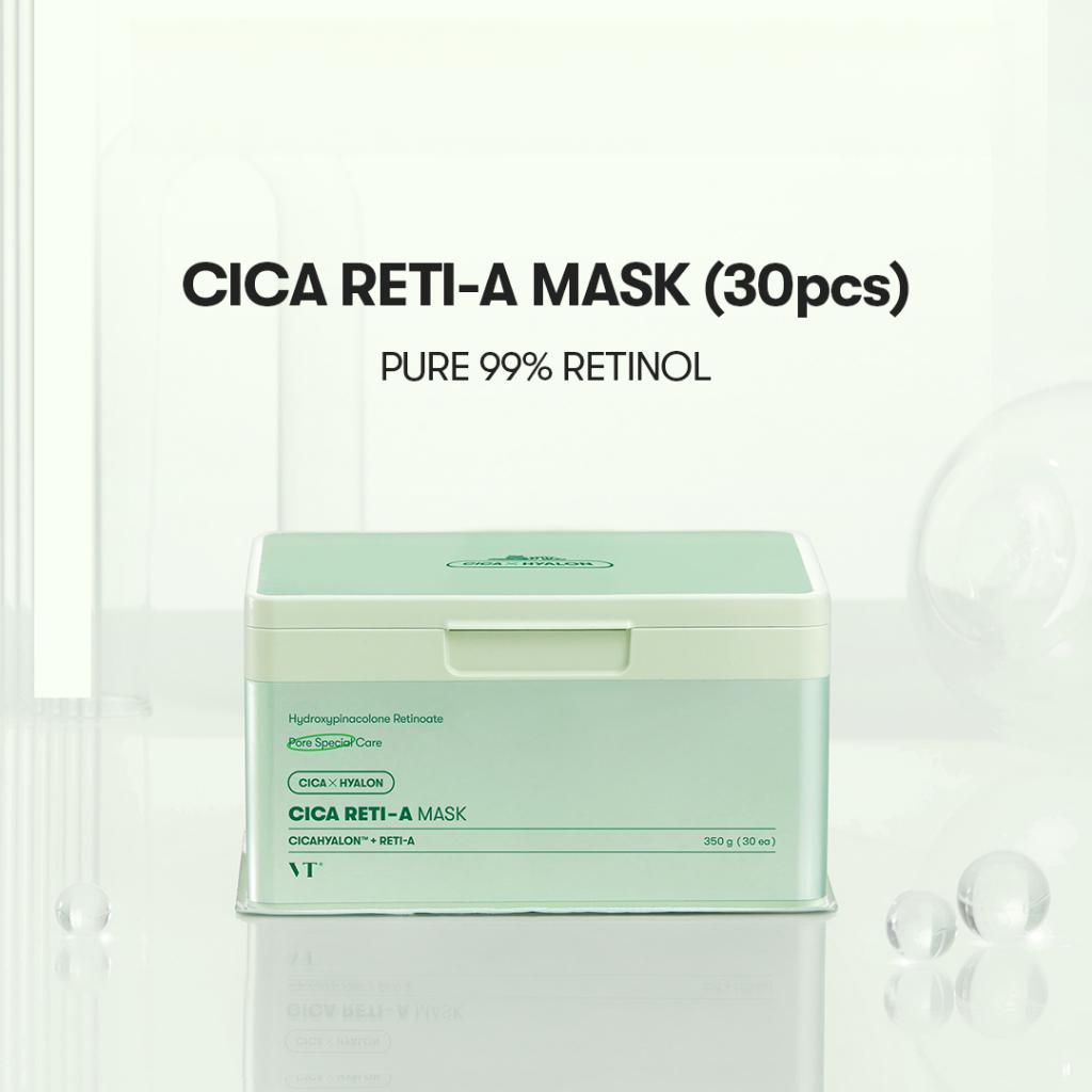 

[VT COSMETICS] Cica Retinol Essence 0,1 и крем 0,05 и Reti-A маска 30 шт и эссенция 0,7% 30 мл Reti-A Mask 30pcs350g