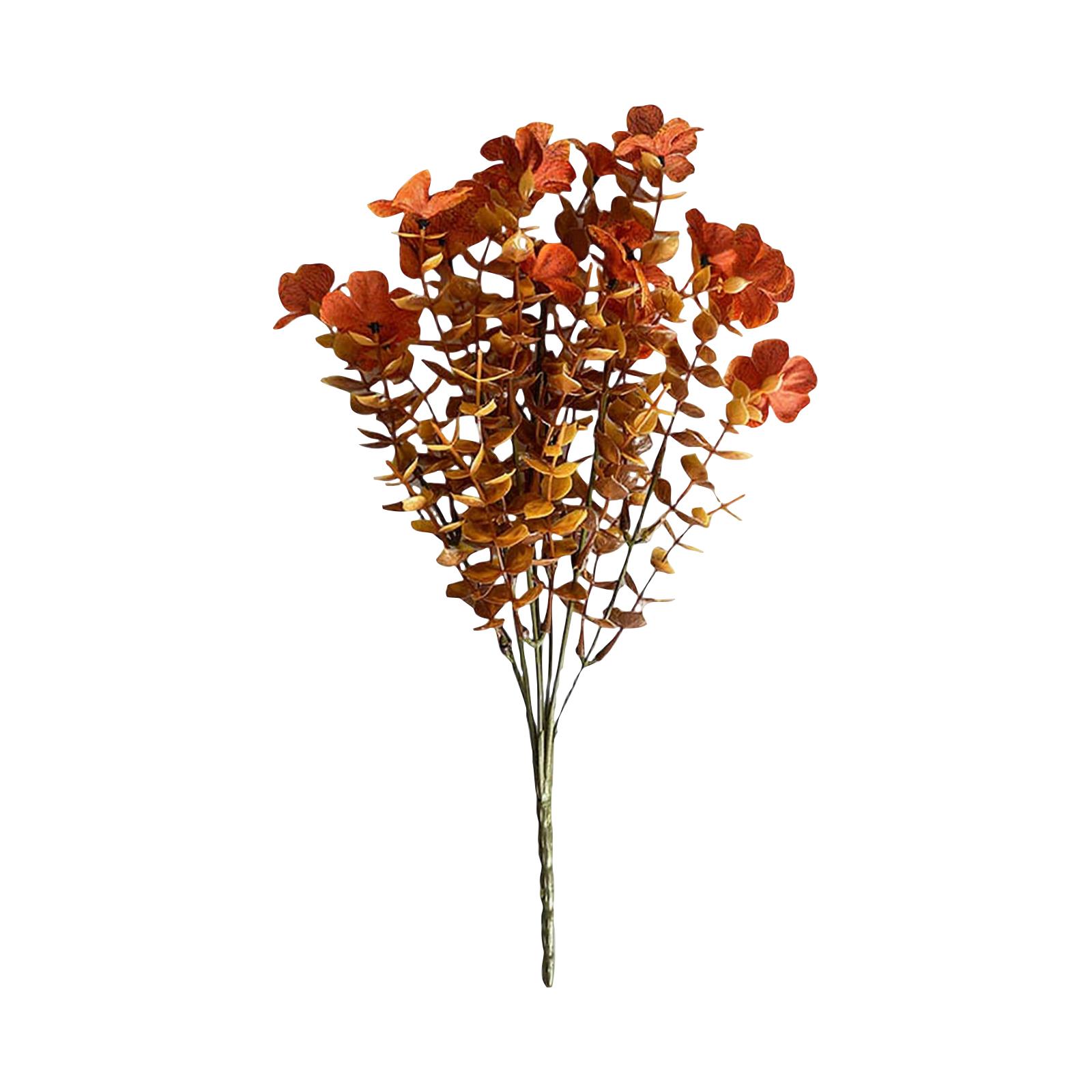 

Искусственные цветы для улицы, осенние, имитация зеленых растений для кашпо на крыльце, украшение на День благодарения - искусственные растения для сада, камина, входной двери One Size