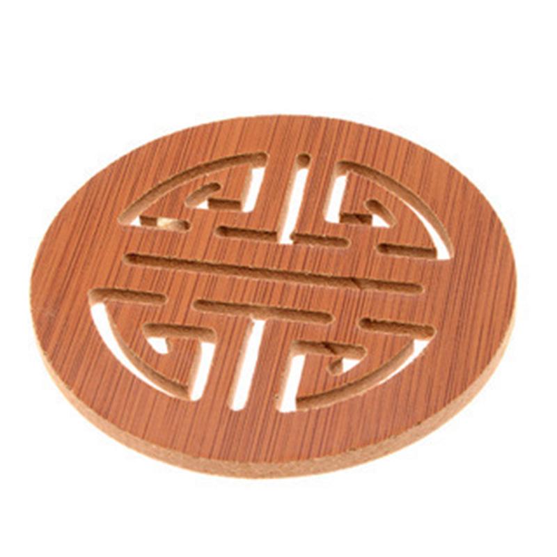 Large Cute Wooden Cartoon Anti-Slip Table Mat and Coaster Set