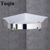 Corner Shelf Golden Stainless Steel + ABS Bathroom Shelves Chrome Wall Mount Triangle Shower Caddy Rack Bath Accessories