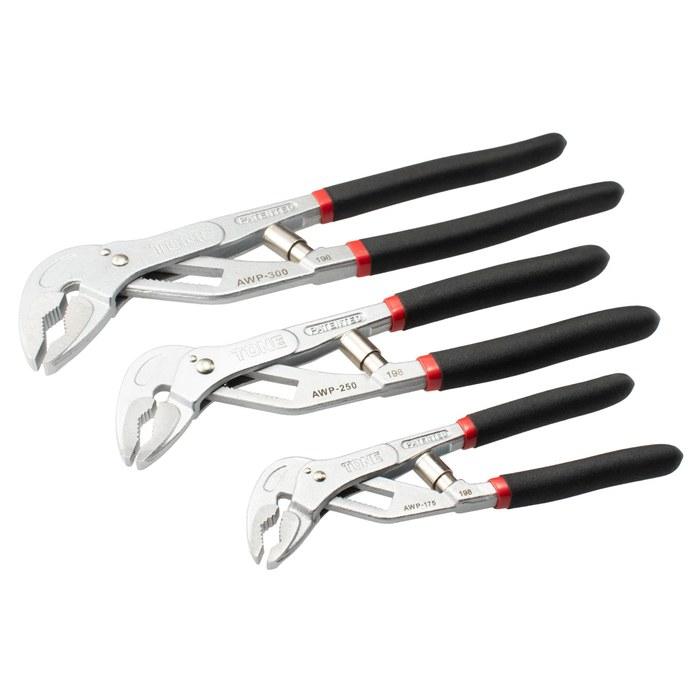 [Tone] Auto Water Pump Pliers Set AWP3 (Black, 3-Piece)