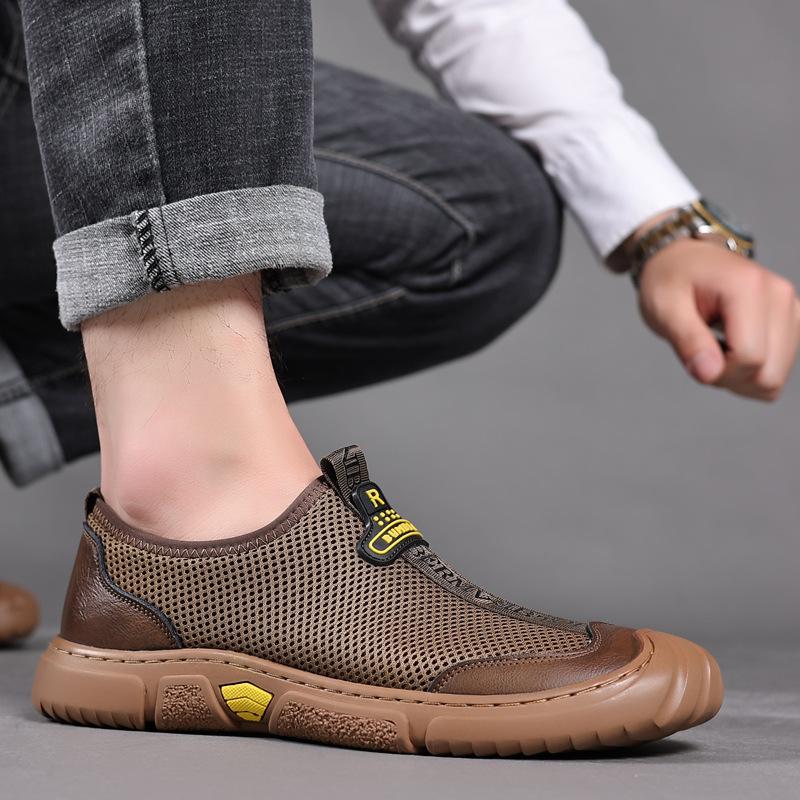Fashion Casual Men Shoes Luxury Loafers Breathable Mesh Men Sneakers High Quality Outdoor Walking Shoes Fashion Light Running Shoes Male