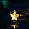 Vietnamese Xingyue Yu Ni Pendant: Gold-Plated Star Necklace with Honeycomb Cut – Perfect Valentine's Gift for Girlfriend