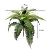 18 Leaves Artificial Boston Fern Soft Plastic DIY Landscaping Fake Plants UV-resistant Material Artificial Greenery