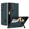 Carbon Fiber Stand Phone Case for Samsung Galaxy Z Fold 5 4 3 Fold5 Fold4 Fold3 5G Shockproof Prevention Hard Cover