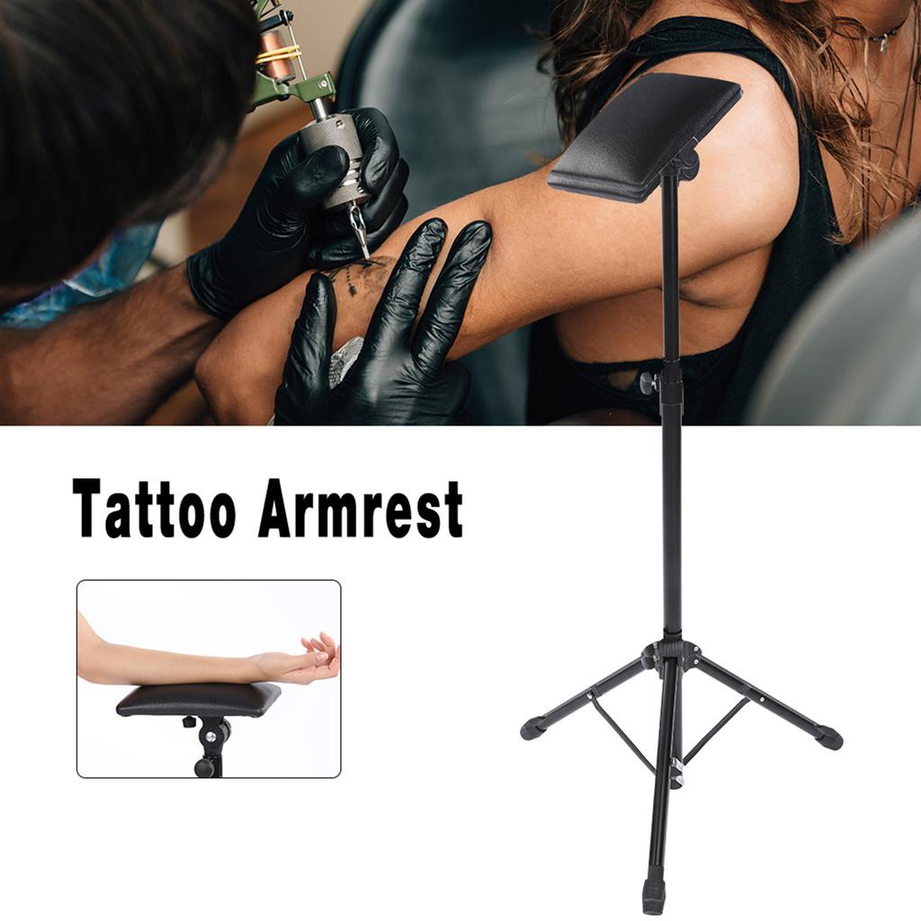 Height Adjustable Tattoo Armrest Tripod Stand with Soft Sponge Pad Portable Tattoo Arm Leg Rest