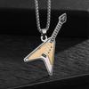 Hip Hop Rock Instrument Bass Guitar Stainless Steel Pendant Necklace for Men Women Personalized Music Party Jewelry Gifts