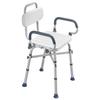 Swivel Shower Chair with Arms and Back, 227 kg Load Heavy Duty Bench Seat for Inside Shower Stall and Bathtub, Height Adjustable Bathroom Bath Tub