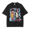Tengen Toppa Anime Lover Washed Tshirt Year Round Clothing Personality Clothes Plus Size Unisex Yk Short Sleeves Classic Soft