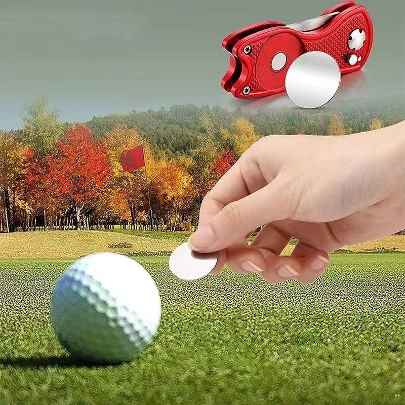 Golf Divot Tool Portable Design with Ball Marker Ideal for Outdoor Golfing