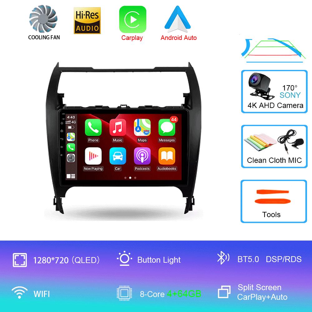 Car Radio Android 14 Carplay Auto For Toyota Camry 7 XV 50 55 2012 - 2017 Navigation GPS Multimedia Player video Stereo WIFI+4G