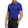 Adidas Logo Print Contrast Polo Shirt Men Tops Blue HT0073