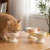 Elevated Cat Food Water Bowl Large Capacity High Feet Ceramic Pet Bowl Non-Slip Base Stable Pet Food Basin Pet Supplies