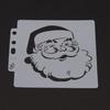 Exquisite Christmas Spraying Drawing Template Portable Washable 3-ring Loose-leaf Stencils Reusable Anti-break for Kids