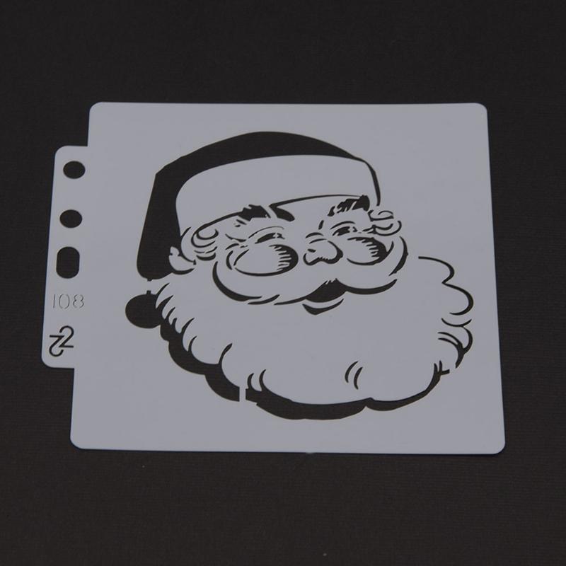 Exquisite Christmas Spraying Drawing Template Portable Washable 3-ring Loose-leaf Stencils Reusable Anti-break for Kids