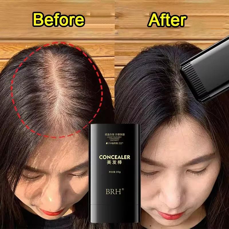 Disposable Hair Color Stick with Comb, Instant Gray Hair Coverage, Washable Quick Dye for Hairline, Men & Women Hair Dye Pen