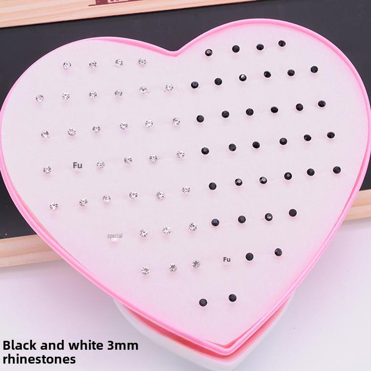 120 Love Earrings for Women: Diamond-Studded Resin and Plastic Jewelry Collection