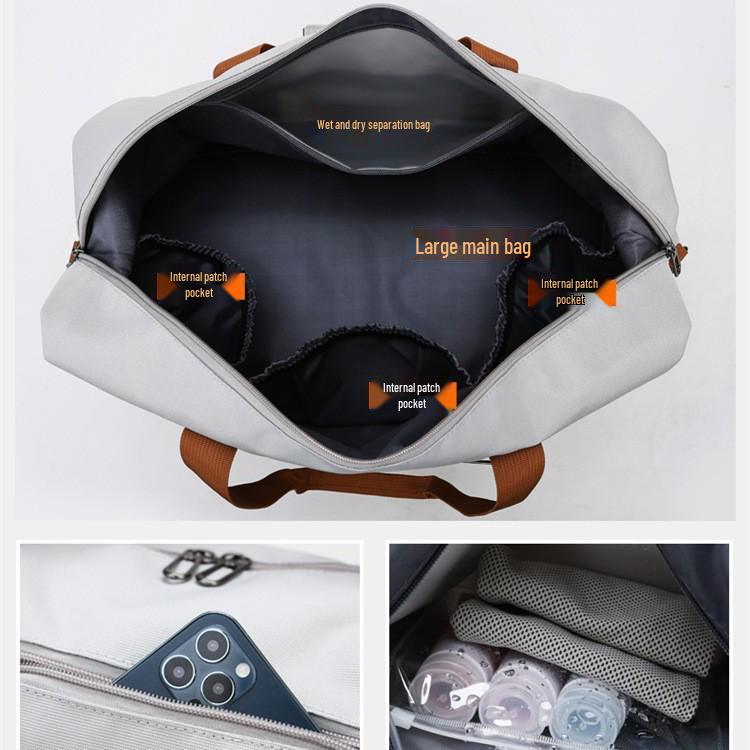 Spacious Gym Bag with Wet/Dry Separation & Shoe Compartment for Yoga & Travel