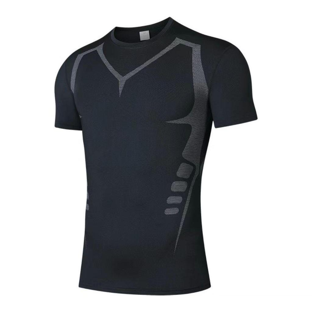 Men's Summer Stretchy Quick-Dry Sports T-Shirt – Breathable, Moisture-Wicking Short Sleeve for Running and Fitness