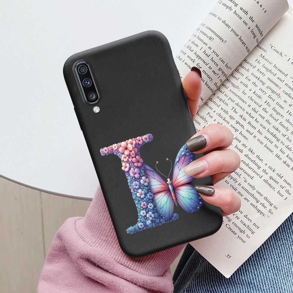 Colorful Letter Love Flower Butterfly Phone Case For Samsung Galaxy A50 A50S A06 A10 A11 A07 Girls Shell Shockproof Bumper Cover