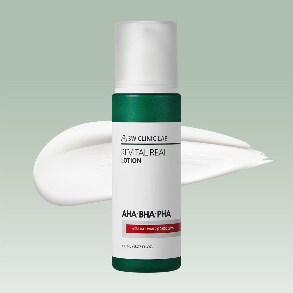3W Clinic Lab Aha Baha Paha Revital Real Skin Care 5 Piece Set + Shopping Bag