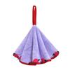 Rose Bouquet Hand Towel Hanging Hand Wipe Cloth Absorbent Decorative Hand Towel with Hanging Loop for Kitchen Bathroom