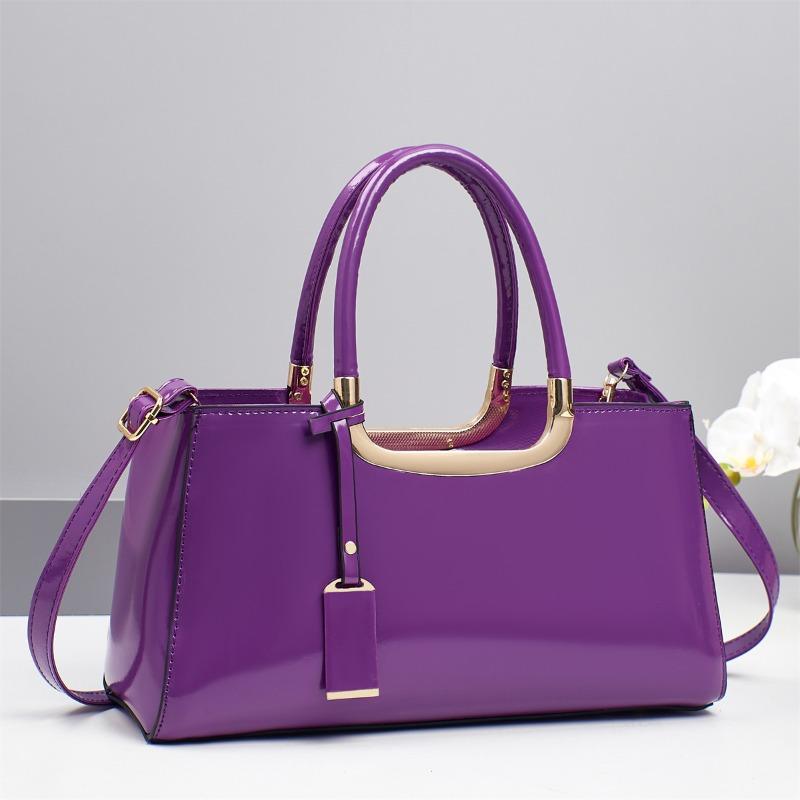 Borsa da donna semplice alla moda in vernice rossa lucida borsa a tracolla da sposa borsa a mano nuova borsa da sera da donna