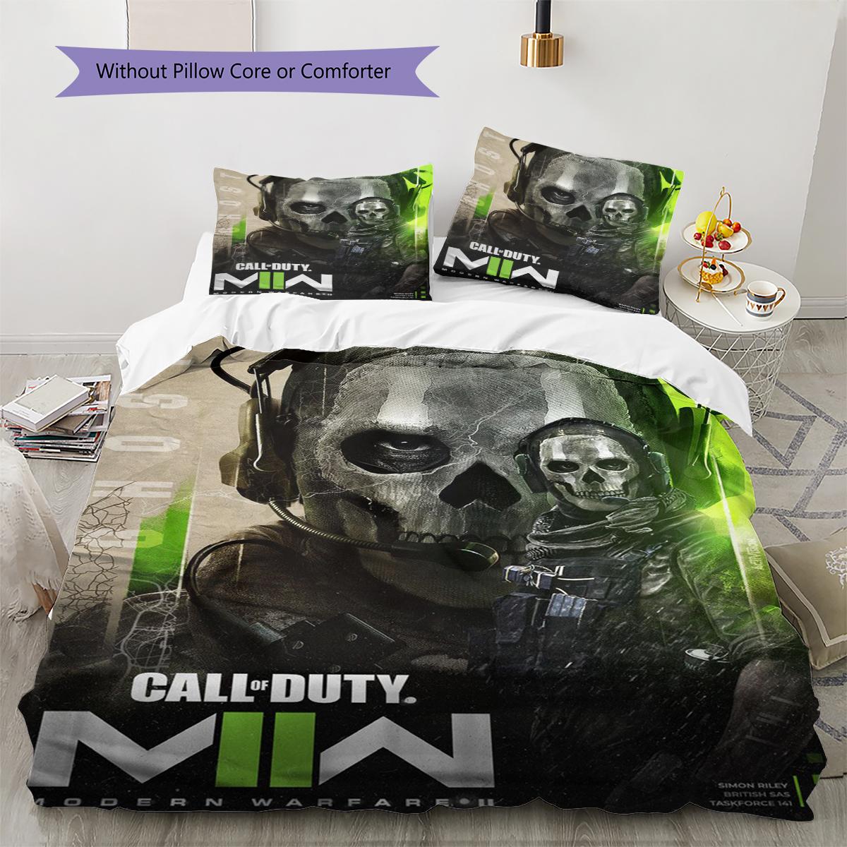 

Постільна білизна з принтом Call Duty Комплект ковдри Постільна білизна Наволочка Домашній декор Подарунок (1 * підковдра + 2 * наволочка, без наповнювача) 140x200cm