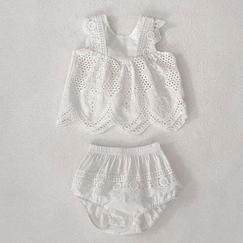 2025 New Summer 0-3Yrs Children Clothes Suit Sleeveless Solid Color Denim Vest+Shorts Newborn Baby Girls Clothing Set