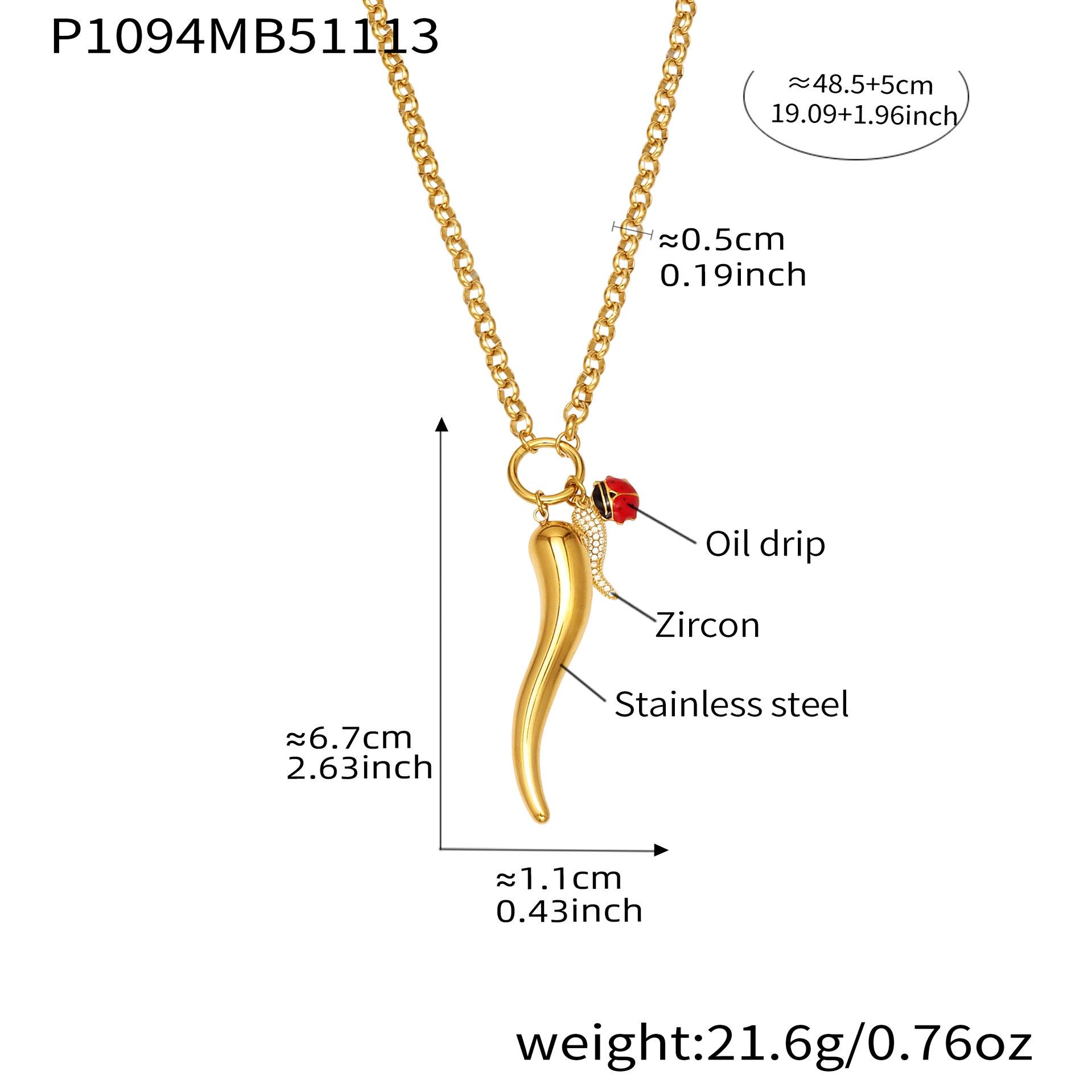 Qiong Yao Ladybug Enamel Pendant Necklace: Elegant, Personalized Jewelry with Simple Clavicle Chain