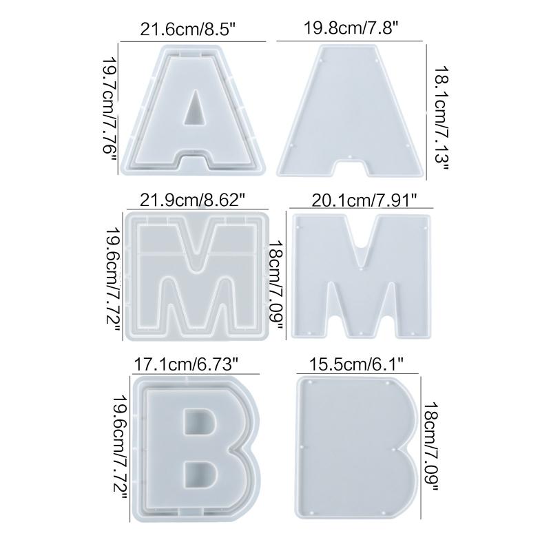 3D-Sparschwein-Form aus Silikonharz, Münzaufbewahrungsbox, Epoxidharz-Gießform für handgefertigte DIY-Bastelarbeiten, Buchstabenform