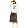 Anta Loose Fleece Sports Warm Sweatshirt Women tops Ivory-White 162448708N-1