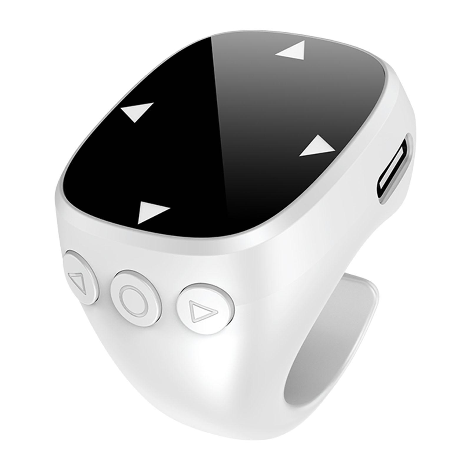 

Page Turner Fingertip Rings Remote Control for Phone Tablet Wireless Scrolling Rings for Mobile Selfie белый