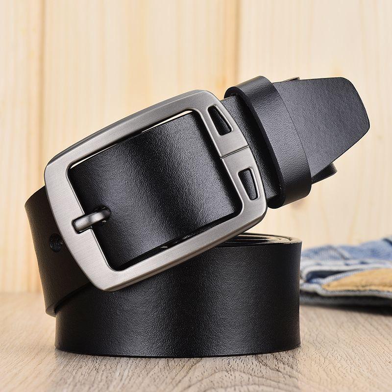 Men's Retro Genuine Leather Pin Buckle Belt - Casual Fashion Jeans Accessory