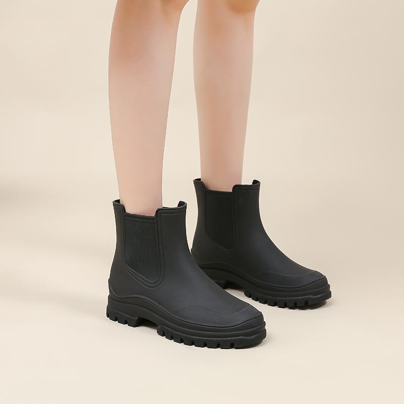 Women's Waterproof Low-top Water Boots In Summer, Short-cylinder Rain Boots, Rubber Shoes For Car Washing And Kitchen Use